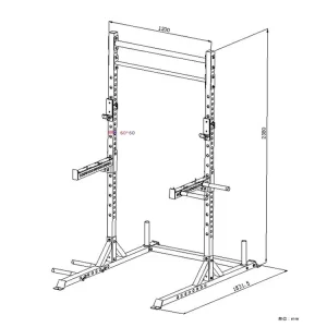 Half rack squat + bench stand - 8ft tall