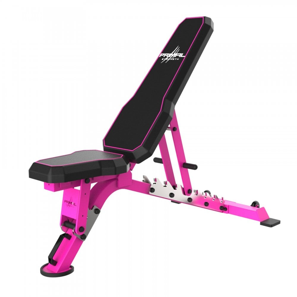 Primal Strength Commercial V2 FID Bench with Chrome Supports (Pink)