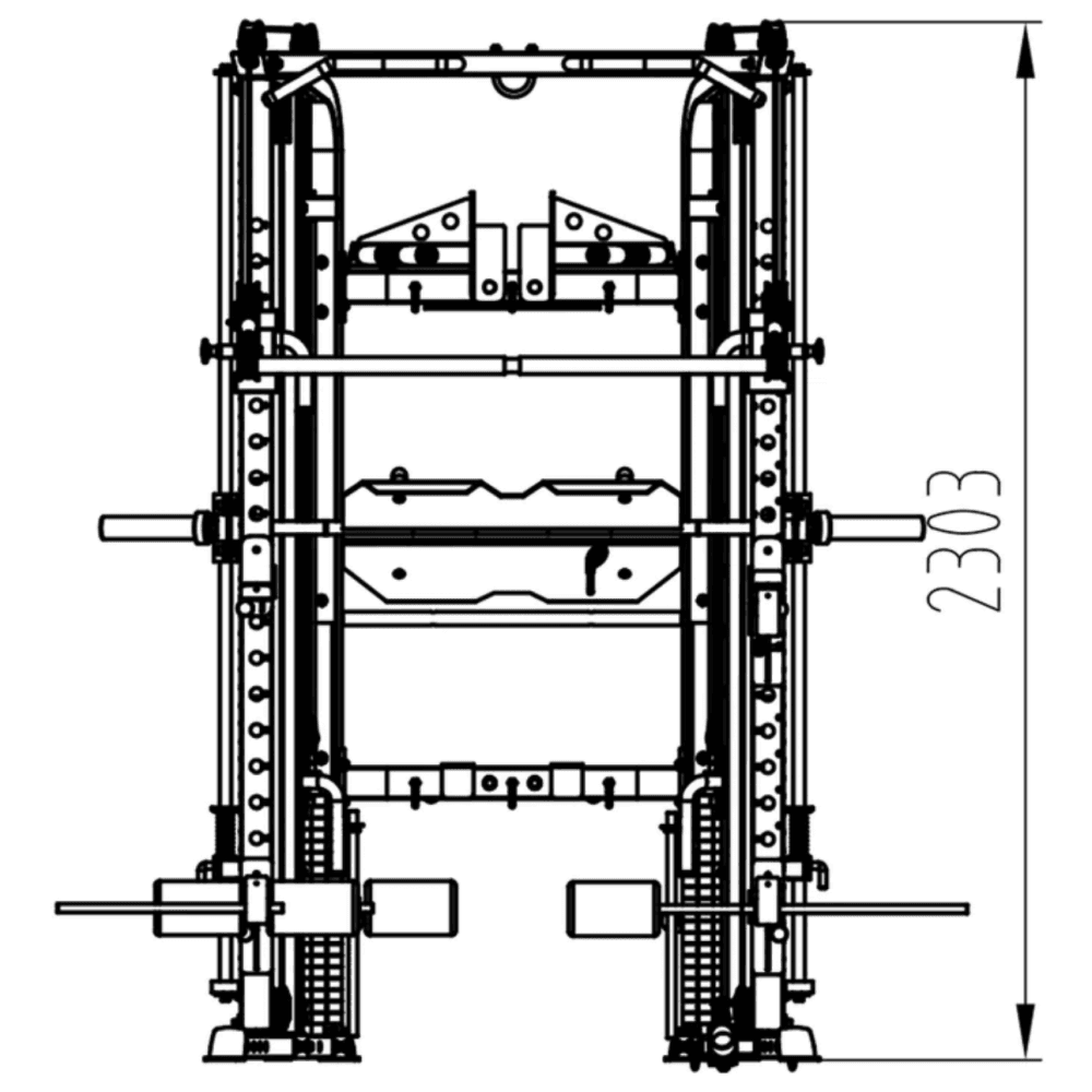 Primal Strength Stealth Commercial Power Rack / Smith Machine / Functional Trainer Monster System