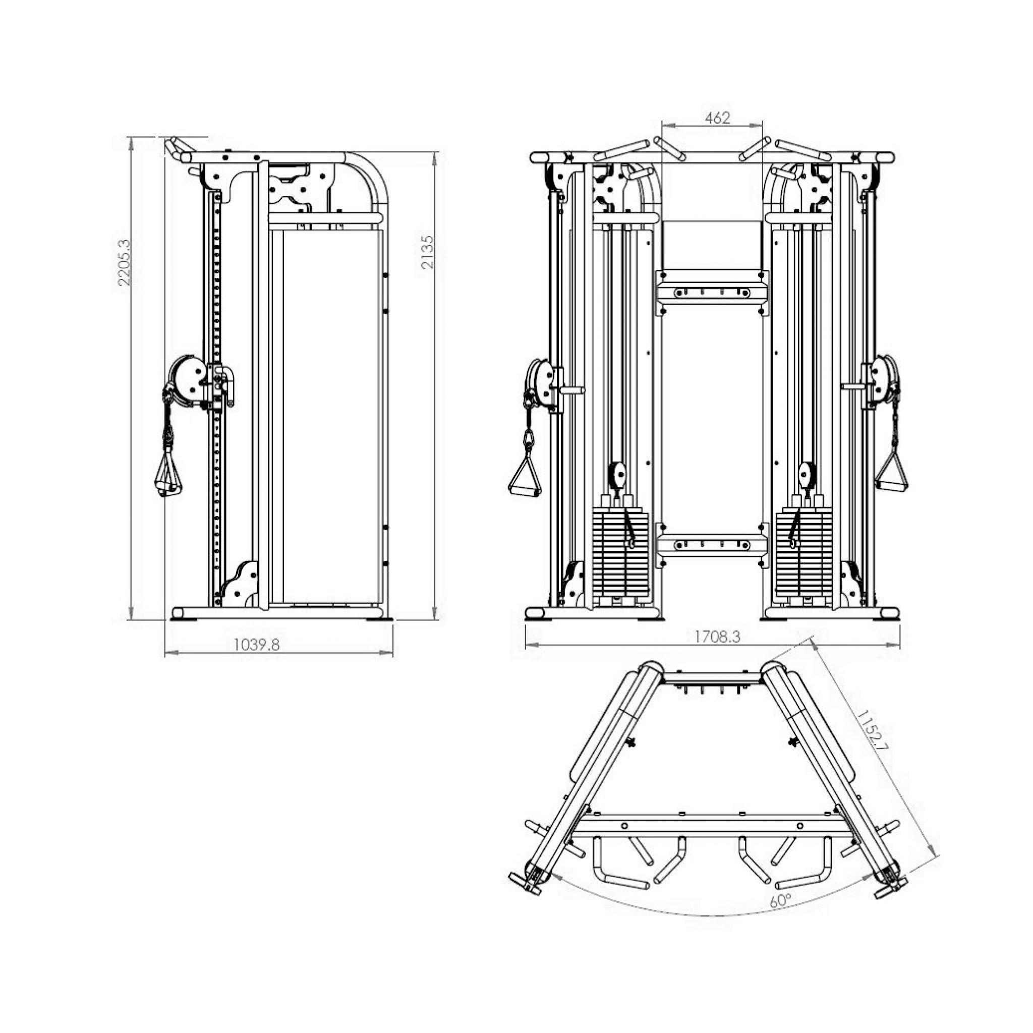 Primal Strength Monster Series Dual Adjustable Pulley with 125kg