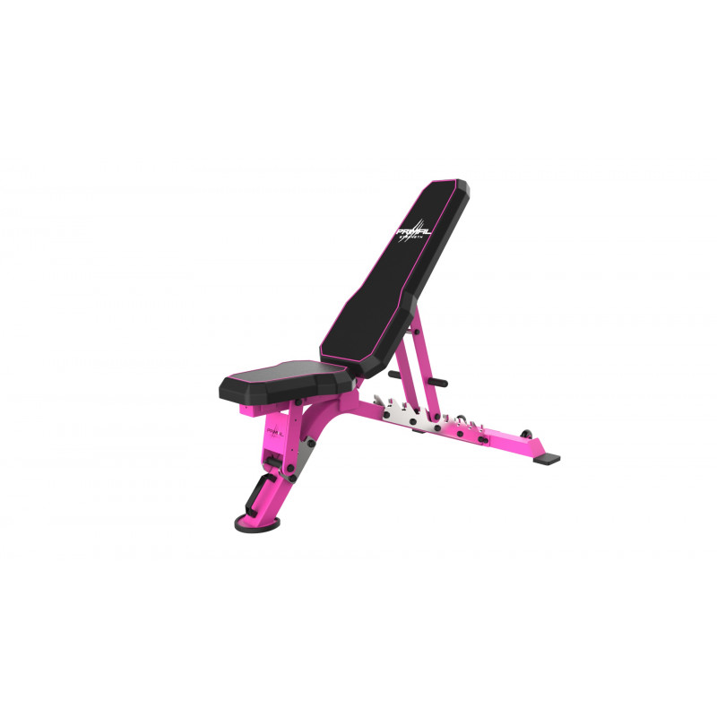Primal Strength Commercial V2 FID Bench with Chrome Supports (Pink)