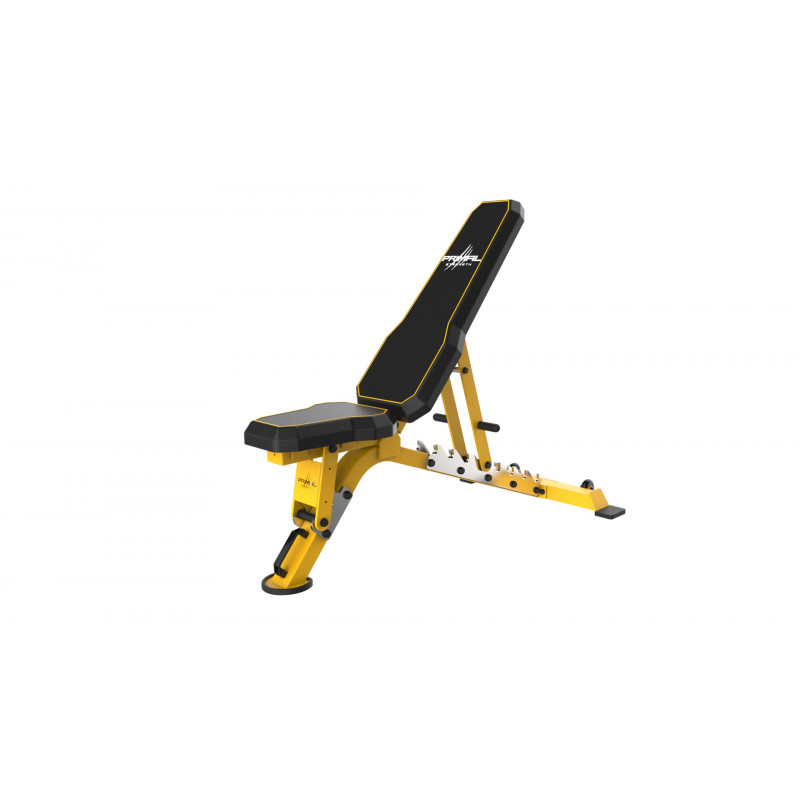 Primal Strength Commercial V2 FID Bench with Chrome Supports (Yellow)